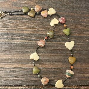 Heart-Shaped Stone Necklace